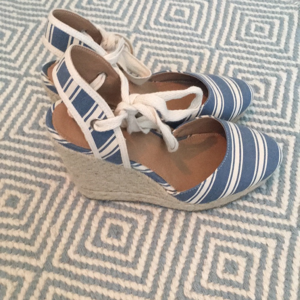 Report lace up espadrilles wedges.